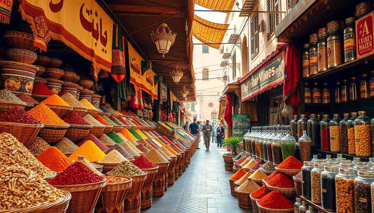 Esperienza di acquisto di spezie colorate nel souk di Dubai