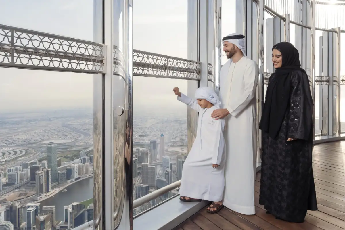 The luxurious interior of the Burj Khalifa with modern and unique design